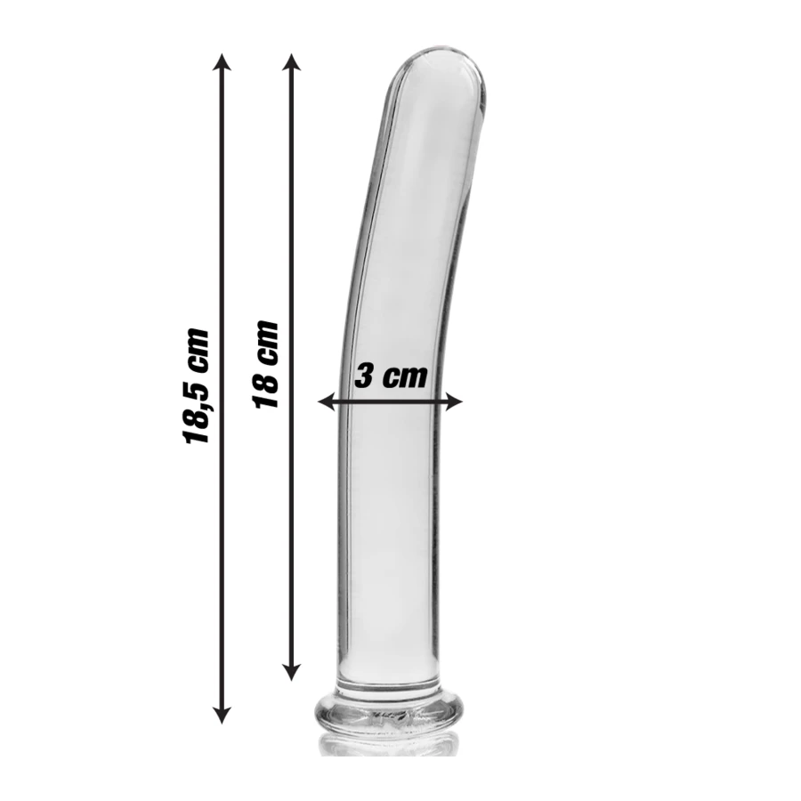 NEBULA SERIES BY IBIZA - MODELLO 17 DILDO IN VETRO BOROSILICATO 18,5 X 3 CM ROSA